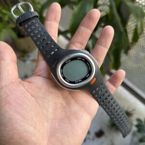 Nike Triax C8 SM0017 Multifunction Black Grey Rubber Quartz Digital Men Watch 8"